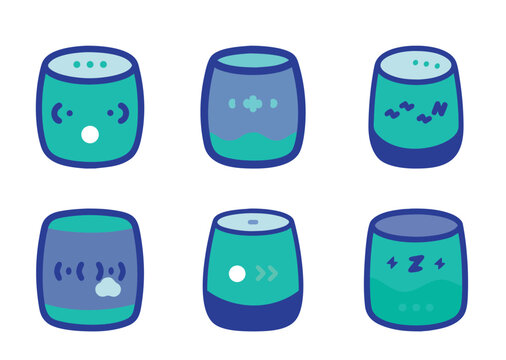 Set of four plastic bottles with caps illustration