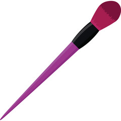 Pink And Purple Makeup Brush With Black Handle Isolated On Transparent Background Makeup Application Tool For Cosmetics And Beauty Products