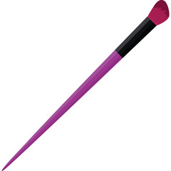 Makeup Brush With A Pink Handle And A Magenta Colored Bristle Head Isolated On A White Background Showing A Single Object For Beauty Application And Cosmetic Tools