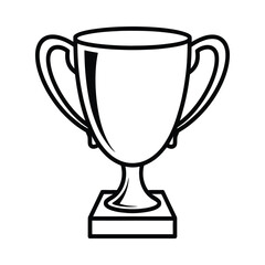 Simple outline drawing of a classic trophy cup
