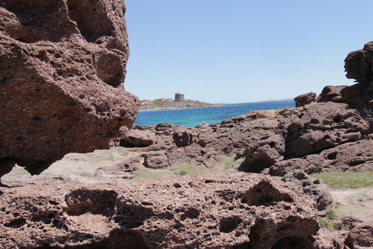 Spiaggia  con scogli dintorni Cabonia - Sardegna