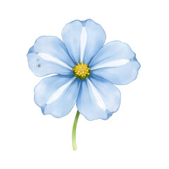 Watercolor Winter Flowers Clipart with Icy White, Muted Blue, and Soft Green Blooms &ndash; Snowdrop, Hellebore, Camellia, Crocus, Anemone, and More &ndash; Transparent Background