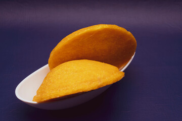 Tasty Colombian Fried Pastries Stuffed with Chicken