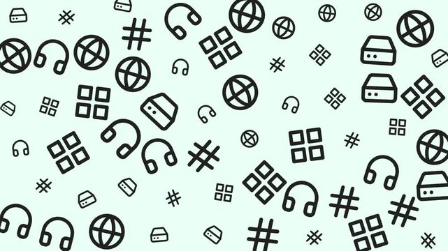 Abstract Patterns, Geometric Shapes, Seamless Design, Digital Illustration, Minimalist Style, Repetitive Motif, Top View
