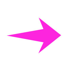 Simple purple  arrow design with clean lines and bold color pointing right placed on white background 