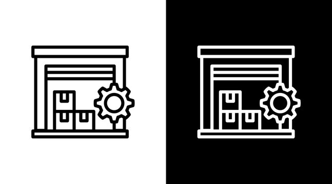 Inventory Management  White Icon Set Design