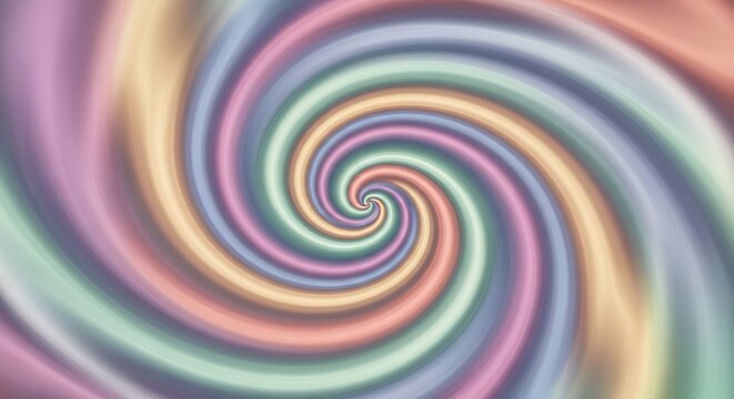 Hypnotic pastel swirl with radial blur and kaleidoscopic pattern