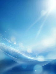 青い光のカーブと未来を連想させる透明感ある背景