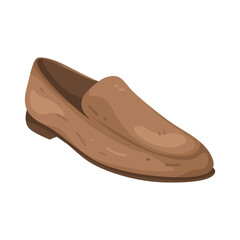 Illustration of Leather Loafer Shoe