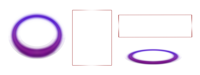 Abstract Neon Frames and Glowing Rings Collection