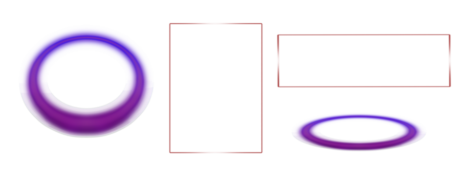 Abstract Neon Frames and Glowing Rings Collection