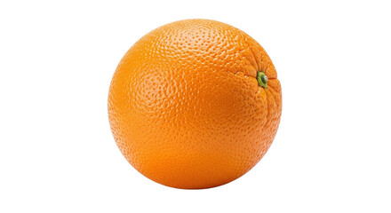 A vibrant and fresh orange, isolated on transparent background, showcasing its smooth, textured skin and inviting color, perfect for healthy eating and refreshing juice concepts