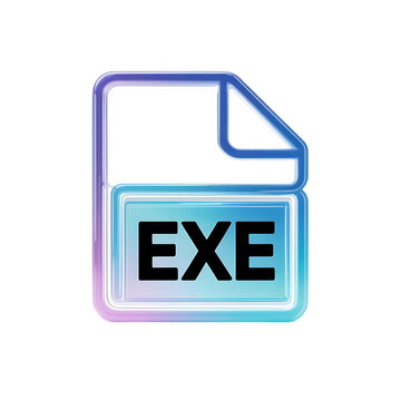 A digital icon representing an executable file with the text 'EXE' prominently displayed.