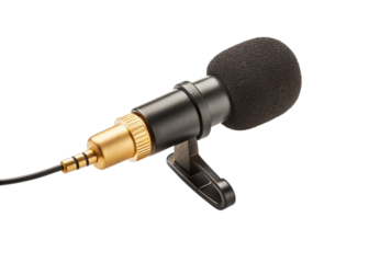 Lavalier mic isolated on suitable background