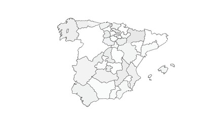 Obraz premium Detailed map of Spain showing autonomous communities for geographic representation