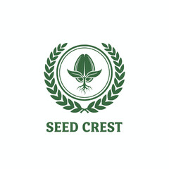 Seed Plant Root Laurels Crest Logo