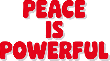 Promote world harmony with this bold red peace message for posters and campaigns