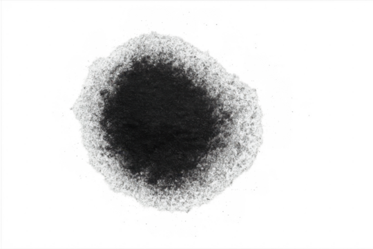 Black ink watercolor smudge stain on transparent background - Powered by Adobe