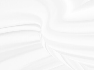 Clean fashion woven beautiful soft fabric abstract smooth curve shape decorative textile white background