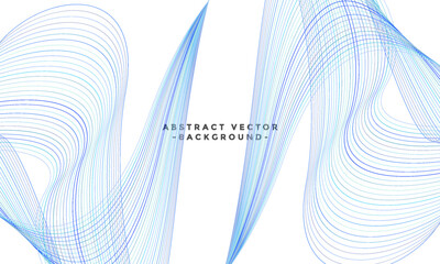 Design elements. Wave blue lines. Abstract wavy stripes on blue background isolated. Creative line art. Vector illustration EPS 10.