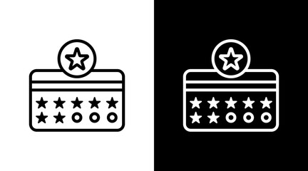 Loyalty Card  White Icon Set Design