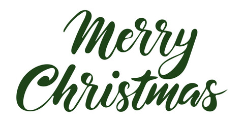 Merry Christmas hand lettering calligraphy