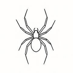 Obraz premium Minimal Spider Line Tattoo Design