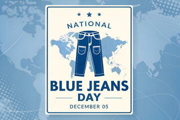 National Blue Jeans Day December 5 Denim Charity Awareness Poster