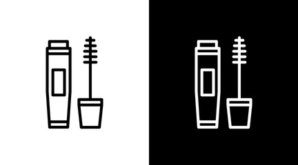 Mascara  White Icon Set Design