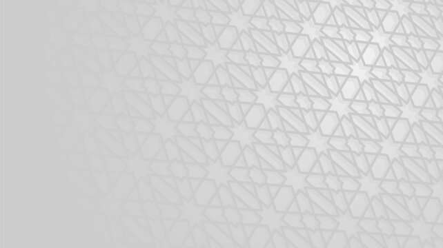 Islamic background in white and grey design. luxury islamic background template for ramadan design