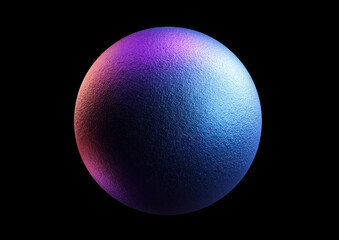 A captivating sphere emerges from the darkness, adorned with hues of violet, blue, and pink light.