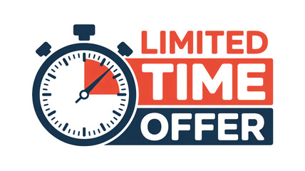 Boost Sales Now Limited Time Offer with Timer Graphic Urgency Marketing Discount Promotion Countdown, Act Fast Sale Ending Soon, Don't Miss Out, Grab Deals Today