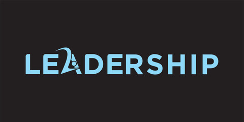 Letter LEADSHIP vector wordmark logo typography. Sophisticated wordmark logo embodying elite leadership, representing prestige and exclusivity.