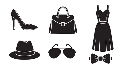 Fashionable accessories including a high heel shoe handbag and hat collection