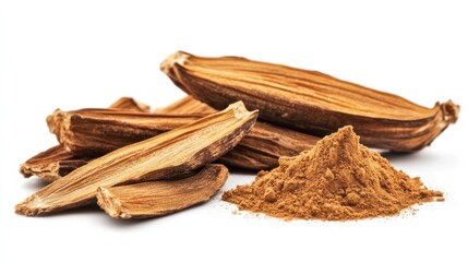 Dried fruit pieces and powder natural food ingredient for culinary and wellness uses