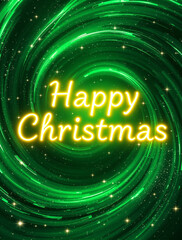 Happy Christmas Emerald Light Vortex
