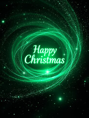 Happy Christmas Emerald Light Vortex