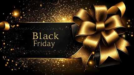 Black and gold Black Friday banner.
