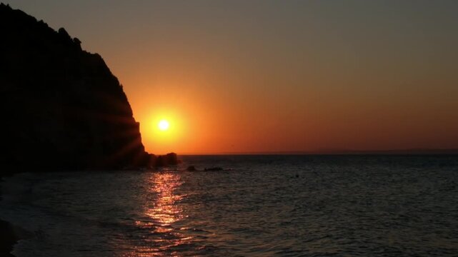 Sunset Glow Over the Sea