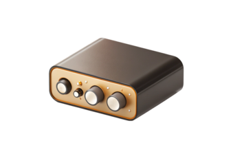 Audio interface isolated on suitable background