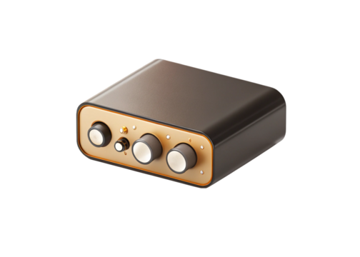 Audio interface isolated on suitable background