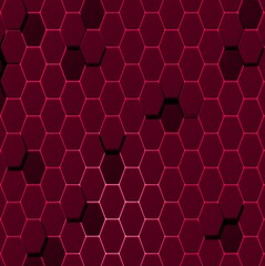 Abstract hexagon colorful background banner futuristic business technology modern concept, polygon shape lines connecting link structure colorfully contrast copyspace.