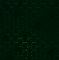 Abstract hexagon colorful background banner futuristic business technology modern concept, polygon shape lines connecting link structure colorfully contrast copyspace.