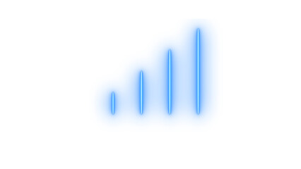 Data internet connection signal strength icon vector set. Outline digital communication signal Icon on transparent background vector image.