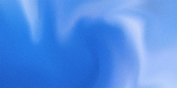 Blue sky gradient mesh gradation seamless bg with noise texture. Abstract cloudy vector illustration. Blurred ombre watercolour background with grain pattern