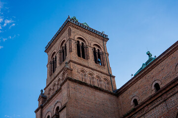 Fototapeta premium Medellin, Colombia. July 16, 2025. Metropolitan Cathedral of Medellín