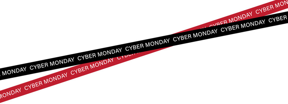Red black cyber monday strip sale offer discount designs