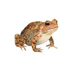 Obraz premium Brown Toad Vector Illustration Wildlife Animal.