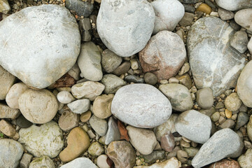 Natural River Stone Background and Texture