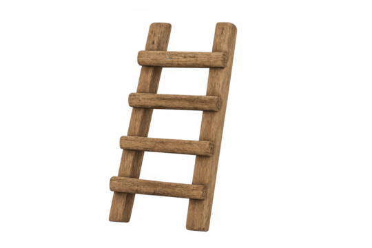 Wooden ladder representing growth, progress and development